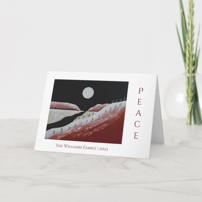 Weihnachtsfriedenswüste Südwest-Weihnachtskarte Feiertagskarte (Vorderseite)