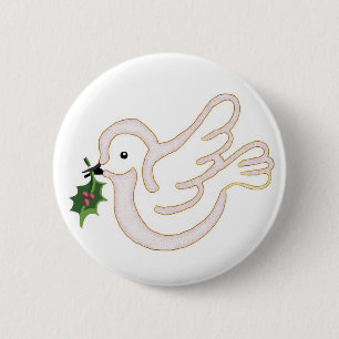 Weihnachtsfriedettaube Button