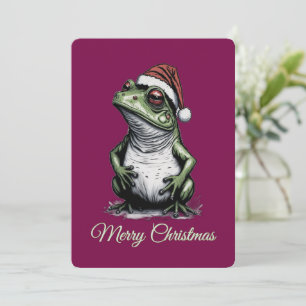 Weihnachtsfrosch Cottagecore Vintage viktorianisch Feiertagskarte