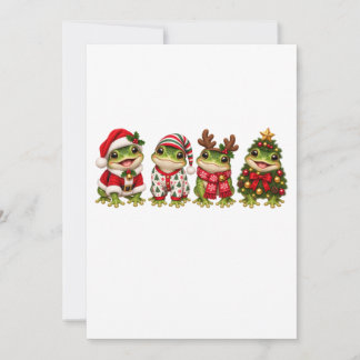 Weihnachtsfrosch-Feiertagsfreunde Mitteilungskarte