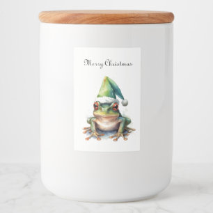 Weihnachtsfrosch Lebensmitteletikett