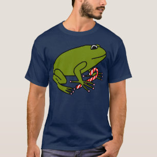 Weihnachtsfrosch mit Candy Cane T-Shirt