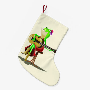 Weihnachtsfrosch mit Gitarre - Spaß Kleiner Weihnachtsstrumpf