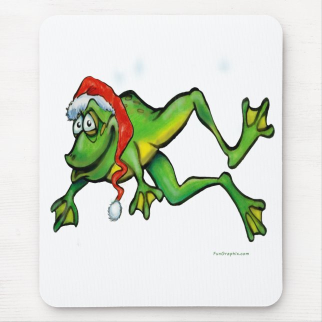 Weihnachtsfrosch Mousepad (Vorne)