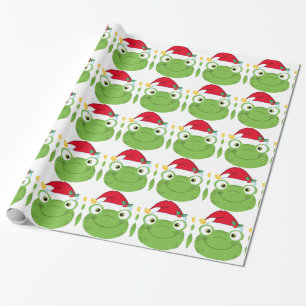 Weihnachtsfrosch-Packpapier Geschenkpapier