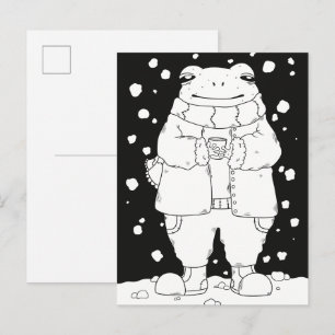 Weihnachtsfrosch Postkarte