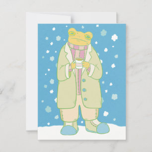 Weihnachtsfrosch Postkarte