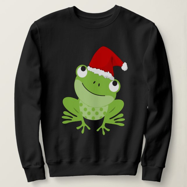 Weihnachtsfrosch Sweatshirt (Design vorne)