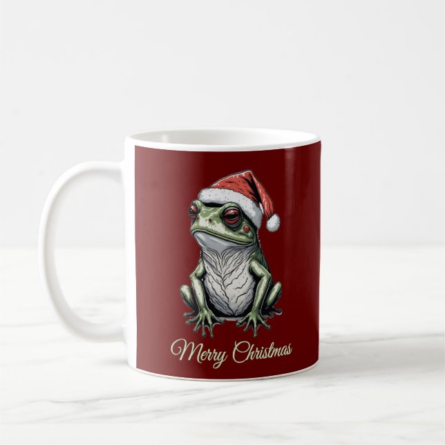 Weihnachtsfrosch Vintag Viktorianisch Kaffeetasse (Links)