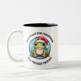 Weihnachtsfrosch Zweifarbige Tasse