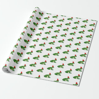 Weihnachtsfrösche Geschenkpapier