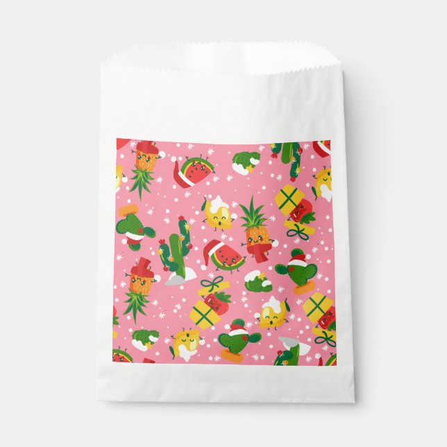 Weihnachtsfrucht Erdbeere Wassermelone Zitrone Geschenktütchen (Vorderseite)
