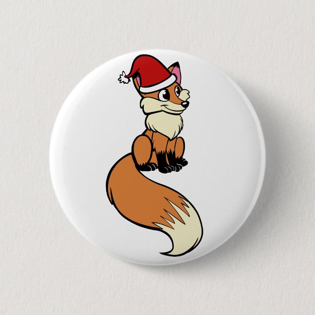 WEIHNACHTSfuchs Button (Vorderseite)