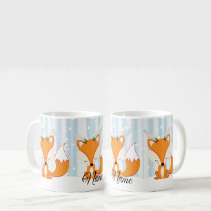 Weihnachtsfuchs mit Rengeweih Kaffeetasse