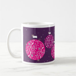 Weihnachtsfunkel bauble pink/lila Ehefrau Tasse