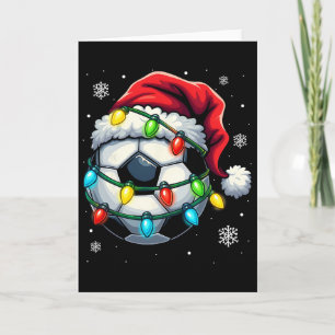 Weihnachtsfußball Byll Santa Hut Xmas Lichter Lust Karte