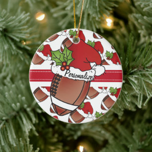 Weihnachtsfußball DIY Name Keramik Ornament
