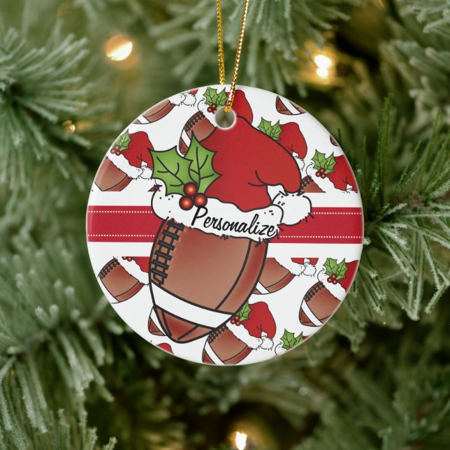 Weihnachtsfußball | DIY Name Keramik Ornament (Baum)