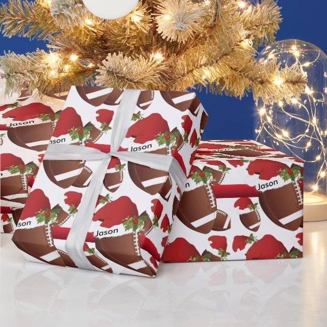 Weihnachtsfußball | DIY Text Geschenkpapier (Feiertage)