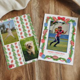 Weihnachtsfussball-Foto Feiertagskarte