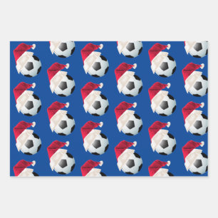 Weihnachtsfußball Fußballsport Weihnachtsfest Set Geschenkpapier Set