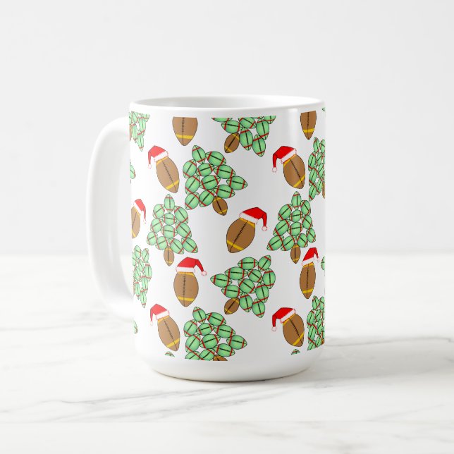 Weihnachtsfußball Kaffeetasse (Vorderseite Links)