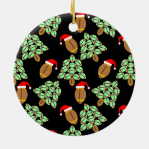 Weihnachtsfußball Keramik Ornament