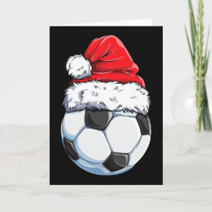 Weihnachtsfußball Ll Santa Hut Lustige Sportarten Karte
