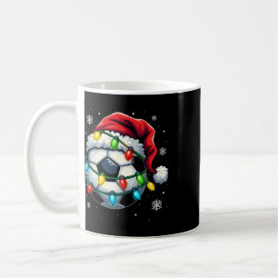Weihnachtsfußball Ll Santa Hut Xmas Lichter Lustig Kaffeetasse