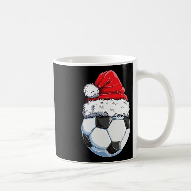 Weihnachtsfußball Ll Weihnachtsmannmütze Lustiger  Kaffeetasse (Rechts)