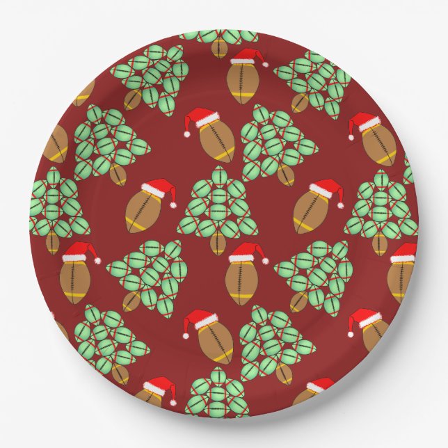Weihnachtsfußball Pappteller (Vorderseite)