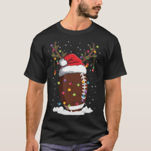 Weihnachtsfußball Rentier Funny Weihnachtsmannmütz T-Shirt