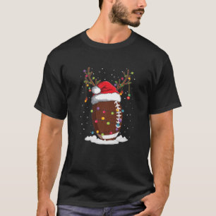 Weihnachtsfußball Rentier Funny Weihnachtsmannmütz T-Shirt