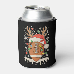 Weihnachtsfußball Santa Hut Rentier Xmas Lichter Dosenkühler