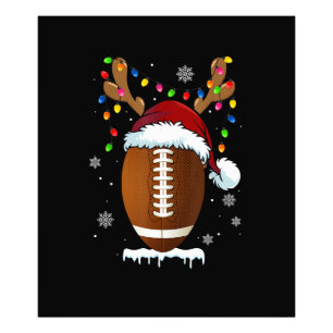 Weihnachtsfußball Santa Lichter Lustig Jungen Ich Fotodruck