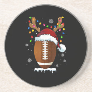 Weihnachtsfußball Santa Lichter Lustige Jungen Ich Getränkeuntersetzer