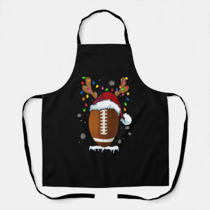 Weihnachtsfußball Santa Lichter Lustige Jungen Ich Schürze