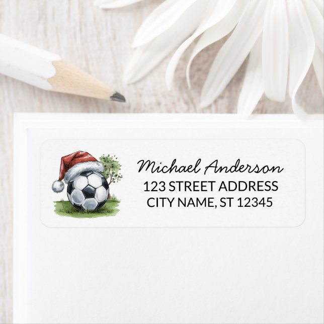 Weihnachtsfußball Santa Rücksendeadresse (Insitu)