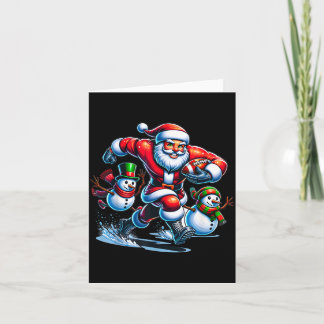 Weihnachtsfußball Santa spielt Fußball Design Karte
