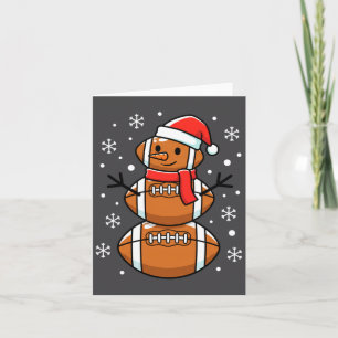 Weihnachtsfußball Schneemann Santa Hut Lustiger Xm Karte
