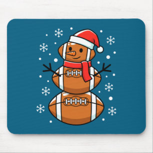 Weihnachtsfußball Schneemann Santa Hut Lustiger Xm Mousepad