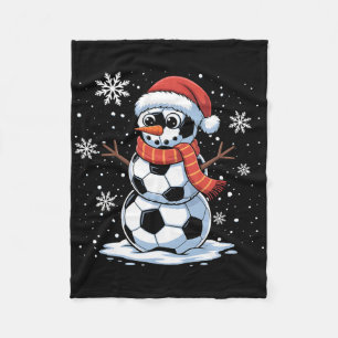 Weihnachtsfußball Schneemann Weihnachten Frauen Mä Fleecedecke