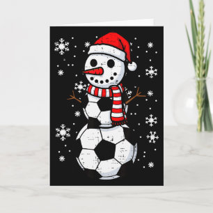 Weihnachtsfußball Schneemann Xmas Fußball Jungen K Karte