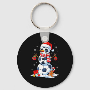 Weihnachtsfußball Schneemann Xmas Fußball Jungen K Schlüsselanhänger