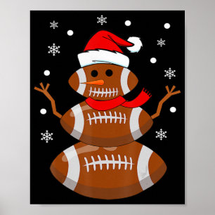 Weihnachtsfußball Snowman Kinder Fußball Weihnacht Poster