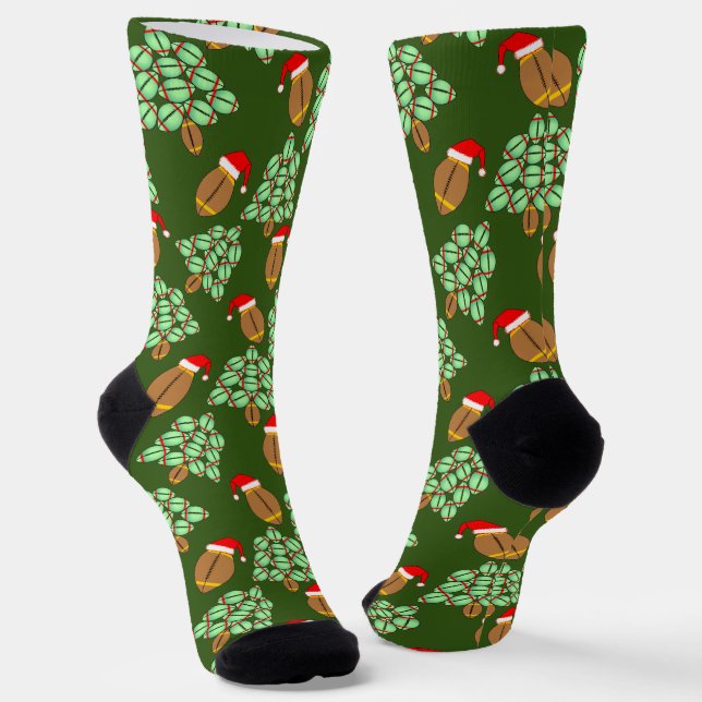 Weihnachtsfußball Socken (Gewinkelt)