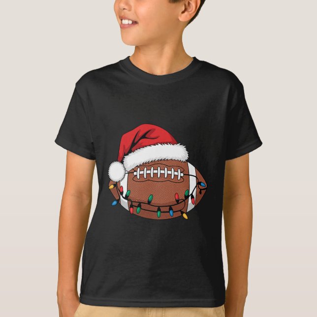 Weihnachtsfußball-Spieler WeihnachtsLICHT Weihnach T-Shirt (Vorderseite)