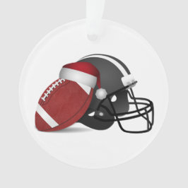Weihnachtsfußball und Helm Ornament