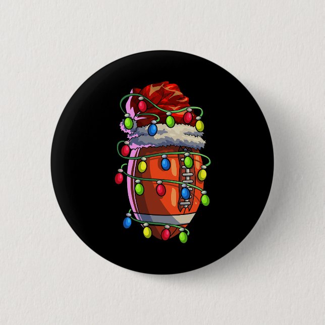 Weihnachtsfußball WeihnachtsLICHT Fußball Button (Vorderseite)