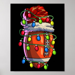 Weihnachtsfußball WeihnachtsLICHT Fußball Poster